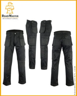 Black Color Work Pants With Pockets