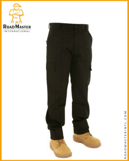 Black Work Trousers With Pockets For Workwear