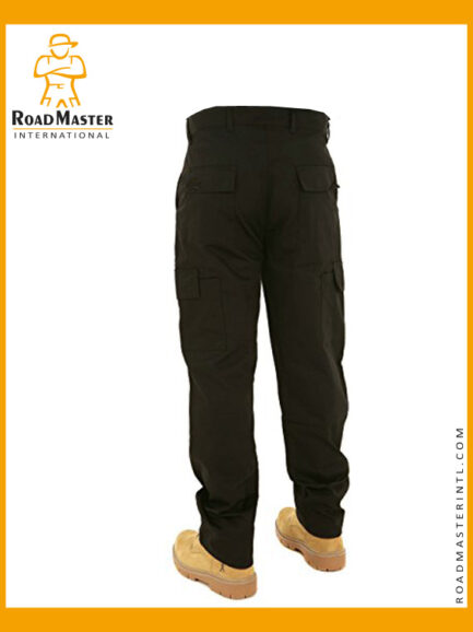 black work trousers with pockets for workwear