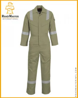Hi Vis Coveralls In Green Color For Industrial Workwear