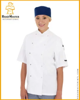 HOT Selling Womens Chef Jacket In White Color For Kitchen Workwear